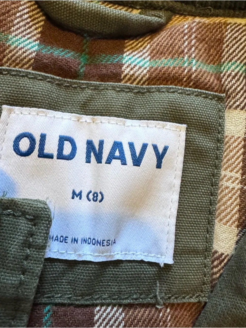 NWT Old Navy Boys Canvas Barn Coat Olive Green Corduroy Collar Jacket Size 8 M